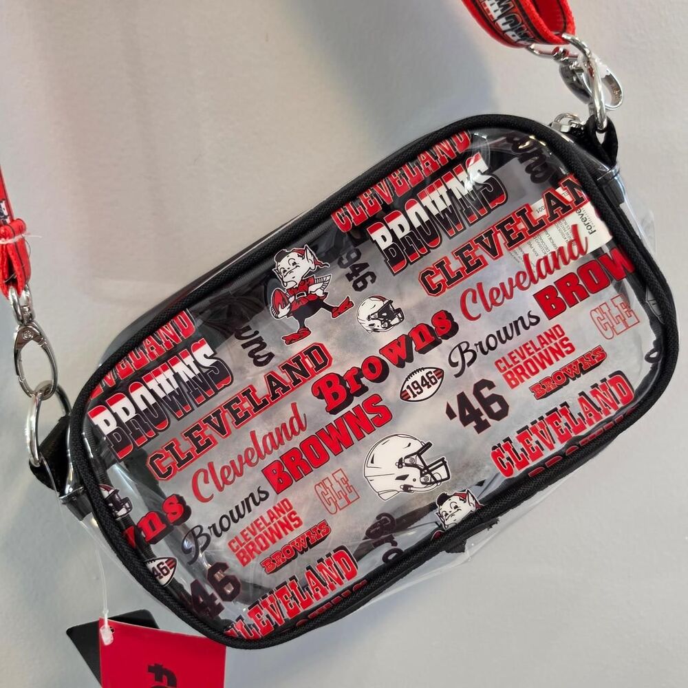 NFL Retro Cleveland Browns Clear Crossbody